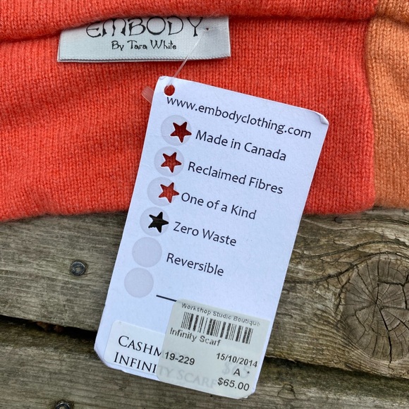 Embody Clothing Cashmere Infinity Scarf in warm tones!  Amazing for fall! - Picture 3 of 3